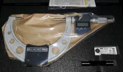 MITUTOYO ELECTRONIC DIGITAL OUTSIDE SPLINE SMALL FACE MICROMETER 75-100MM