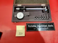 MITUTOYO TECLOCK CYLINDER DIAL  BORE GAGE  1 3/8 TO 2 3/8 INCH  .0005 GRAD (S21)