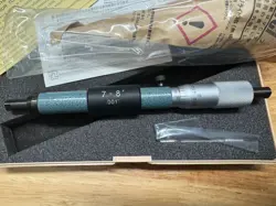 MITUTOYO 133-228 TUBULAR INSIDE MICROMETER WITH LOCKING CLAMP, 7-8