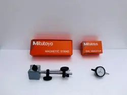 MITUTOYO 7010S-10 MAGNETIC STAND WITH 2046A DIAL INDICATOR