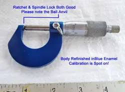 VINTAGE CASED MITUTOYO IMPERIAL MICROMETER NO:115-141 READS .001