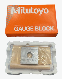 3 MITUTOYO 0.100 SQUARE CARBIDE GAUGE BLOCK ASME 2 | 615191-551