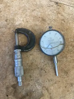 VINTAGE CRAFTSMAN MICROMETER + MITUTOYO DIAL CALIPER