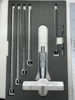 MITUTOYO DEPTH MICROMETER SET 0-6 