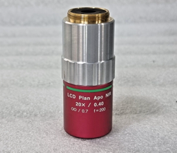 MITUTOYO LCD PLAN APO NIR 20X / 0.40 8 /0.7 F=200 MICROSCOPE OBJECTIVE LENS