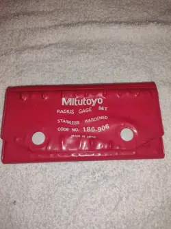 MITUTOYO 186-906, RADIUS GAGE SET STAINLESS STEEL HARDENED TOOL  MADE IN JAPAN