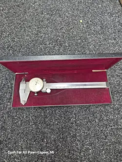 MITUTOYO 505-626-50 DIAL CALIPER TOOL & DIE MACHINIST W VINTAGE CASE