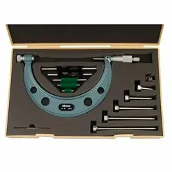 MITUTOYO 104-137 0-6X.001 INTERCHANGEABLE ANVIL OUTSIDE MICROMETER SET WITH STANDARDS