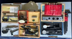 LOT OF MACHINIST / INSPECTION TOOLS (TEST INDICATORS, STARRETT, MITUTOYO, AMES)
