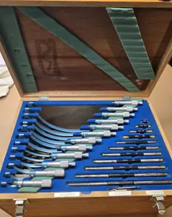 EXCELLENT JAPANESE MADE OUTSIDE MICROMETER SET OF 12 0-300MM BRANDED FOWLER