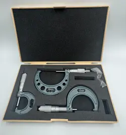 MITUTOYO 3-PIECE MICROMETER SET  MODELS 103-135 | 103-136 | 103-217 | 0001