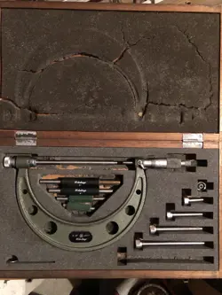 MITUTOYO 104-138 ANVIL MECHANICAL MICROMETER COMPLETE SET 6-12IN RANGE .001 JAPA