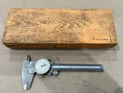 MITUTOYO NO. 505-629 DIAL CALIPERS 4 INCH WITH CASE IN NICE CONDITION