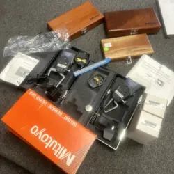 MITUTOYO AND BROWNE & SHARPE BUNDLE PRECISION TOOLS  CALIPER GAGES AND CASES