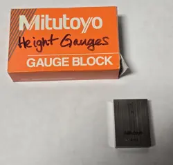 MITUTOYO 611201-531 GAGE BLOCK RECTANGULAR 1.00 IN ASME 0