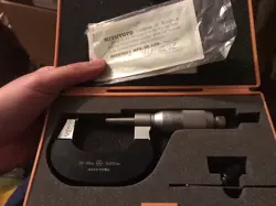 USED MITUTOYO MICROMETER 25-50MM WITH RESOLUTION 0.001MM WITH INVOICE