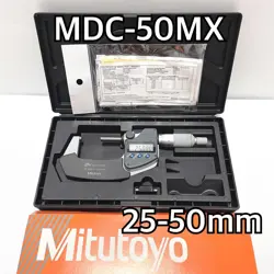 MITUTOYO MDC-50MX DIGITAL MICROMETER 25-50MM PRECISION MEASUREMENT TOOL