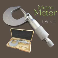 MITUTOYO MICROMETER 0-25MM MEASUREMENT RANGE WITH CASE USED CONDITION
