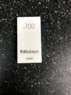 MITUTOYO  .7000 CERAMIC GAGE BLOCK CERA GAUGE BLOCK EXCELLENT CONDITION!