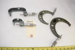 LOT (4) VINTAGE MITUTOYO  MICROMETERS