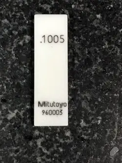 MITUTOYO  .1005 CERAMIC GAGE BLOCK CERA GAUGE BLOCK EXCELLENT CONDITION!