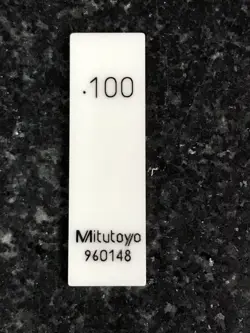 MITUTOYO  .1000 CERAMIC GAGE BLOCK CERA GAUGE BLOCK EXCELLENT CONDITION!