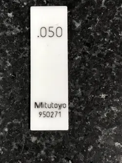MITUTOYO  .0500 CERAMIC GAGE BLOCK CERA GAUGE BLOCK EXCELLENT CONDITION!