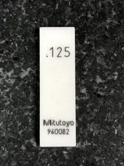 MITUTOYO  .1250 CERAMIC GAGE BLOCK CERA 1/8