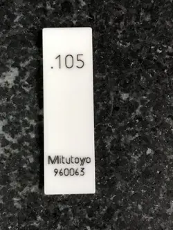 MITUTOYO  .1050 CERAMIC GAGE BLOCK CERA GAUGE BLOCK EXCELLENT CONDITION!