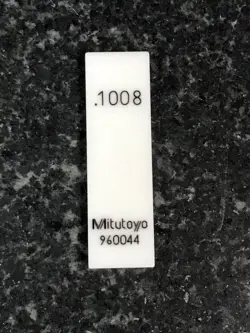 MITUTOYO  .1008 CERAMIC GAGE BLOCK CERA GAUGE BLOCK EXCELLENT CONDITION!