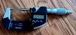 MITUTOYO 342-361-30 DIGITAL POINT MICROMETER, 0 TO 1