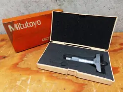 MITUTOYO DEPTH GAUGE MICROMETER 128-101 DMS60-25 0-25 0.01MM CONTROL 6K0914P-YP