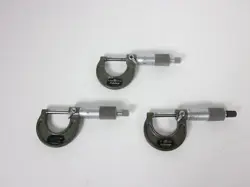 OUTSIDE MICROMETER (0-25MM) (SET OF 3) MODEL NUMBER UNKNOWN MITUTOYO 3Z3054