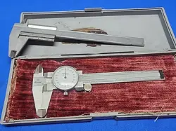 MITUTOYO 505-629-50 DIAL CALIPERS 4” LONG MADE IN JAPAN PLUS  6