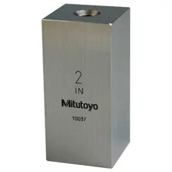 MITUTOYO 614202-531 GAGE BLOCK,SQUARE,STEEL,2.00 IN,ASME 0