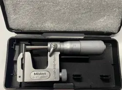 MITUTOYO 117-107 UNI-MIKE INTERCHANGEABLE ANVIL MICROMETER, 0-1