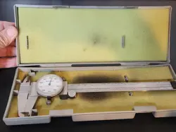 MITUTOYO ANALOG DIAL CALIPER 505-637-50 WITH CASE