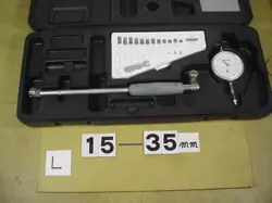 RANGE 15-35MM SHALLOW HOLE TYPE USED MITUTOYO CYLINDER GAUGE WITH DIAL GAUGE L