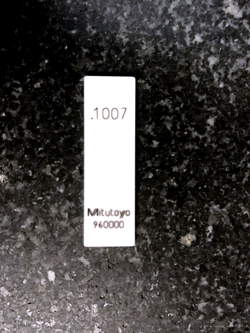 MITUTOYO  .1007 CERAMIC GAGE BLOCK CERA GAUGE BLOCK EXCELLENT CONDITION!