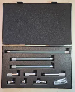 MITUTOYO 137-215 TUBULAR VERNIER INSIDE MICROMETER, EXTENSION ROD TYPE, 2-40