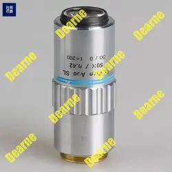 1PC USED MITUTOYO M PLAN APO SL 50X/0.42 MICROSCOPE OBJECTIVES P6722B YL