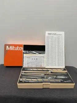 MITUTOYO TUBULAR INSIDE MICROMETER SET NO 139-201 - 1 1/2-12 INCHES
