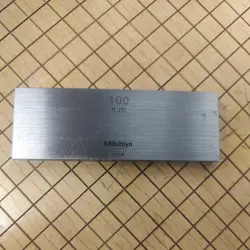 MITUTOYO GAGE BLOCK 100MM RECTANGULAR FREE SHIPPING
