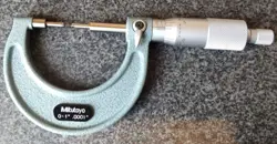 MINT!! MITUTOYO 111-166 CARBIDE REDUCED TIPPED DIAMETER SPLINE MICROMETER 0-1”