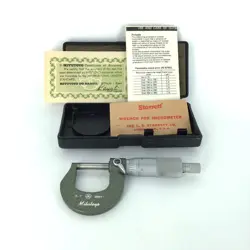 VINTAGE MITUTOYO MICROMETER NO 103 260 WITH LOCK AND WRENCH 0