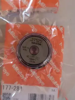NEW MITUTOYO 0.275” STEEL CALIBRATION SETTING RING MASTER STANDARD FOR BORE GAGE