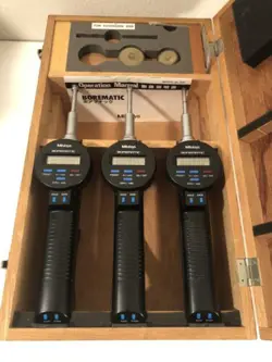MITUTOYO BOREMATIC 568-915 GAGE SET WITH 2 RINGS .275-.5 MISSING 1 RING WORKING