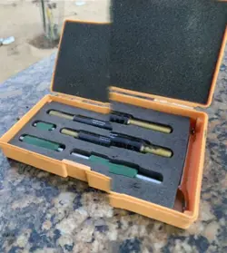 MITUTOYO 1-5 INCH MICROMETER STANDARD SET FOR OUTSIDE MICROMETERS MADE IN JAPAN