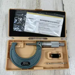 MITUTOYO 103-138 VERNIER OUTSIDE MECHANICAL MICROMETER 25-50MM W/RATCHET STOP