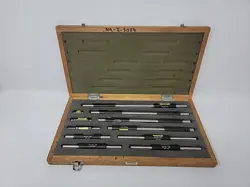 MITUTOYO 167 MICROMETER STANDARD 11 PIECE SET, 1”-11” W/ WOOD CASE